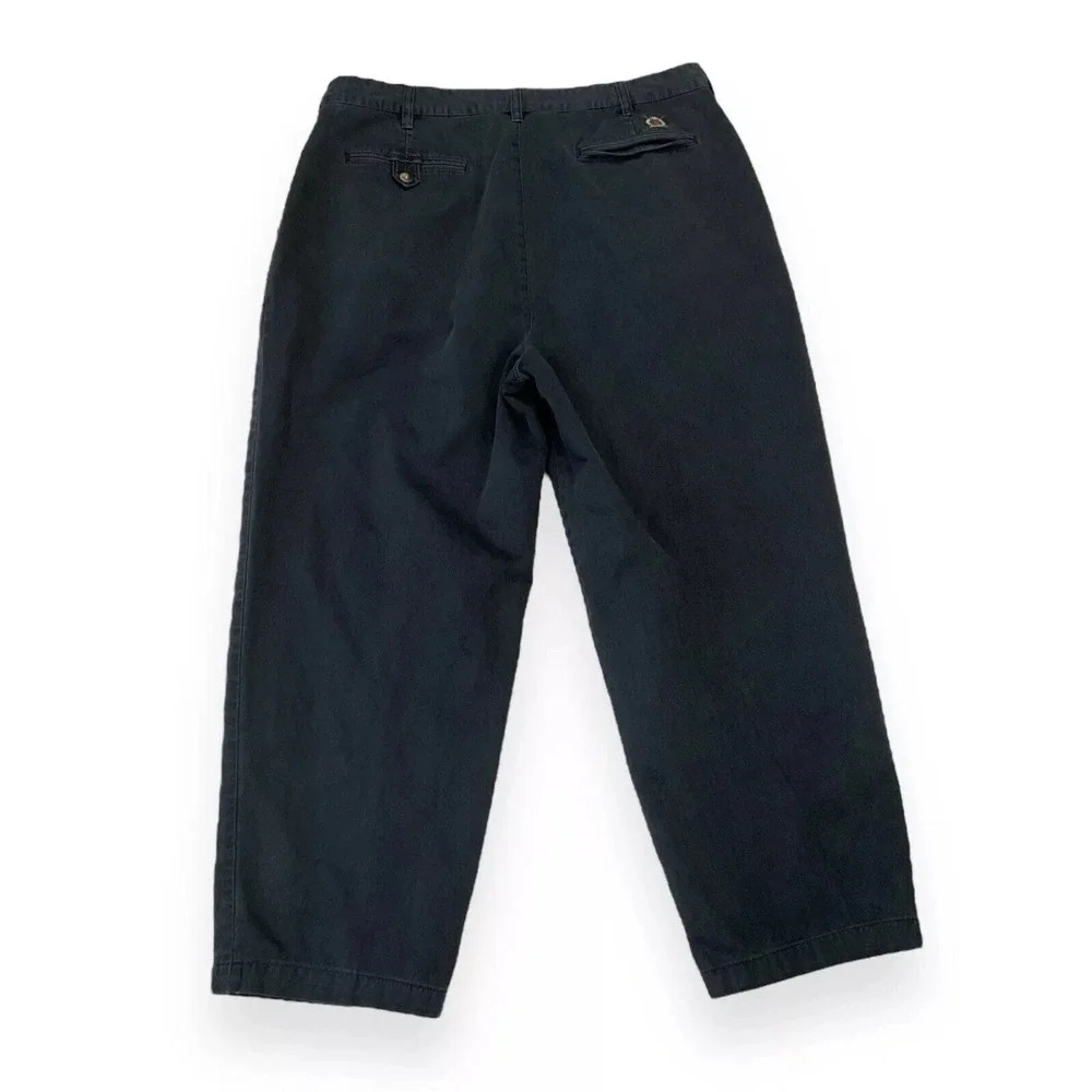 Tommy Hilfiger Golf Pants Men 30 (ACTUAL 35x27) Black Vintage Chino Twill Casual